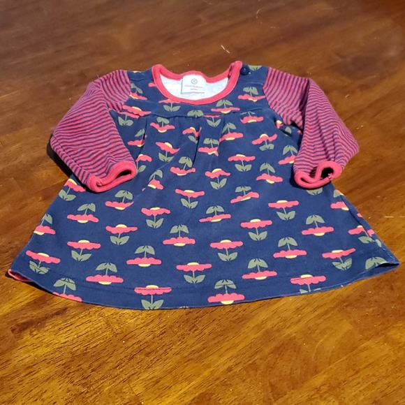 Hanna Andersson Floral Tunic Size 70 Red Blue - Picture 1 of 3